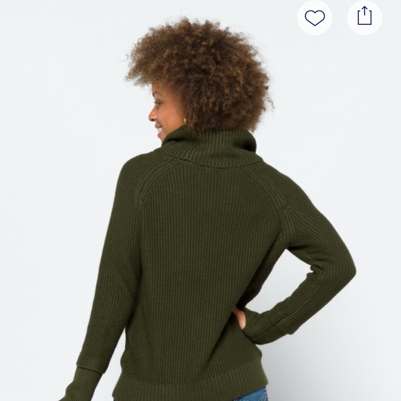 Market & Spruce Forest Green Turtleneck Sweater - Picture 5 of 8